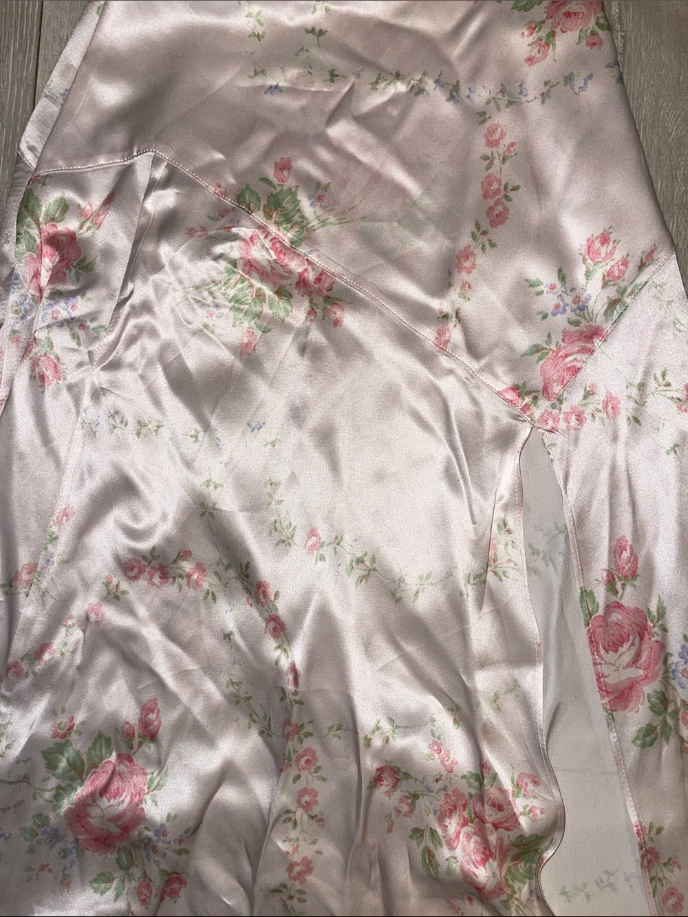 LOVESHACKFANCY *ONE DAY SALE* - silk white maxi skirt/Open front slit detail - Picture 7 of 9